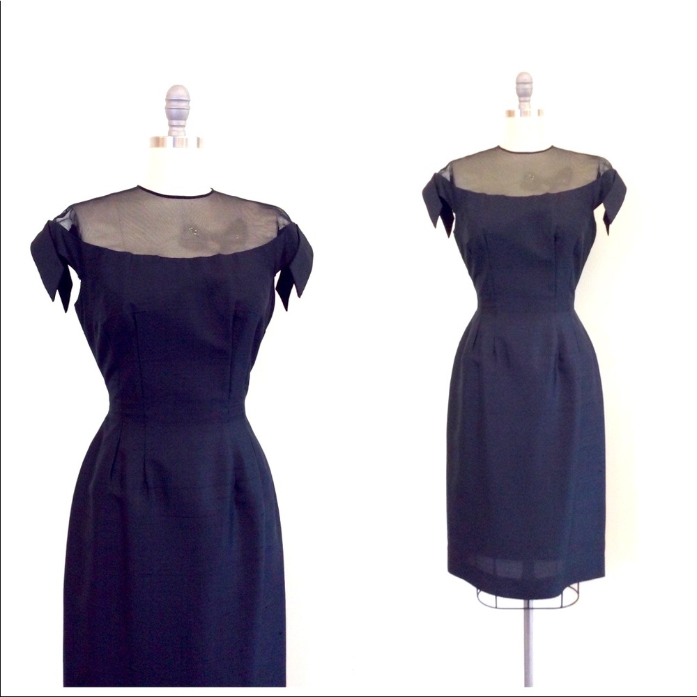 Incredible 1950s sheath wiggle cocktail dress. USM